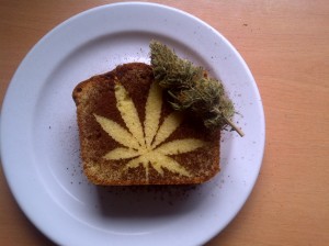 gâteau à la marijuana biologique